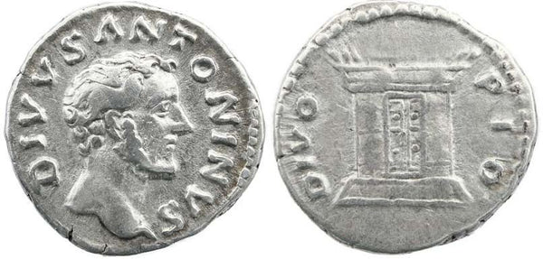 Roman Empire - Antoninus Pius AR denarius - DIVO PIO