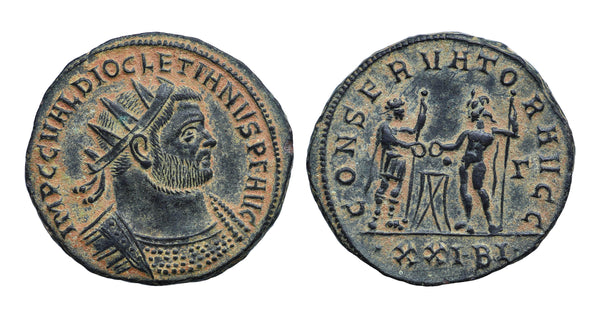 Mint State Ancient Roman coin of the Emperor Diocletian minted in Siscia - CONSERVATOR AVGG