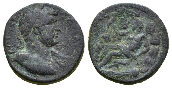Ancient Roman Provincial coin of the Emperor Hadrian minted in Apameia, Phrygia