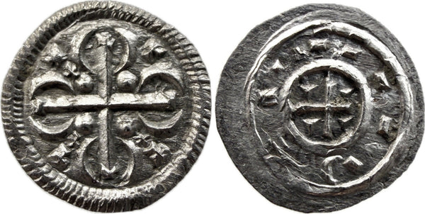 Medieval silver coin of King Stephan II of Hungary 1116-1131 AD