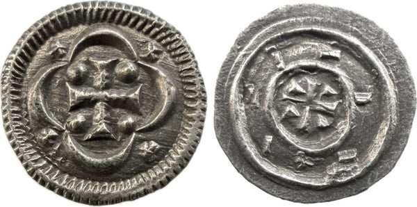 Medieval silver coin of King Stephen II of Hungary 1116-1131 AD