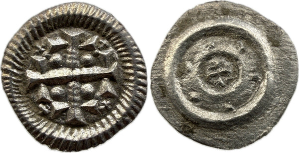 Medieval silver coin of King Stephen II of Hungary 1116-1131 AD
