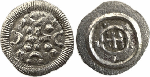 Medieval silver coin of King Bela II of Hungary 1131-1141 AD