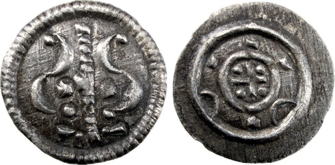 Medieval silver coin of King Geza II of Hungary 1141-1162 AD