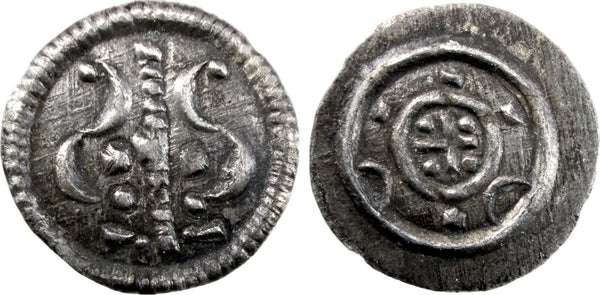 Medieval silver coin of King Geza II of Hungary 1141-1162 AD
