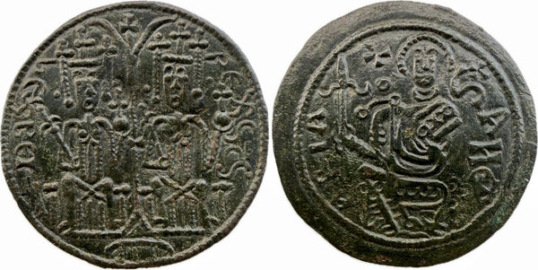 Medieval coin of King Bela III of Hungary 1172-1196 AD