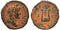 Ancient Roman coin of the Emperor Hadrian 117-138 AD minted in Rome