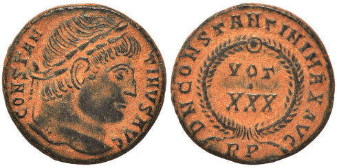 VF+++++ Ancient Roman coin of Constantine I the Great minted in Rome