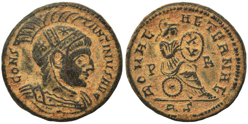 VF+++++ Ancient Roman coin of Constantine I the Great minted in Rome - ROMAE AETERNAE