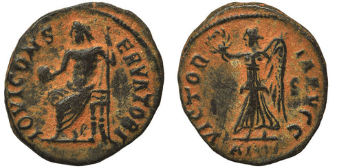 Ancient Roman coin of Maximinus II Daia 310-313 AD - Victory holding wreath