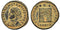 EF+ Ancient Roman coin of Constantius II as Caesar - PROVIDENTIAE CAESS - Campgate with 12 levels