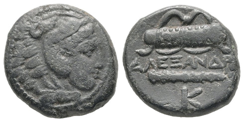 Ancient Macedonian bronze coin of Alexander III 'The Great' 336-323 BC