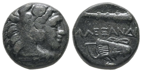 Ancient Macedonian bronze coin of Alexander III 'The Great' 336-323 BC
