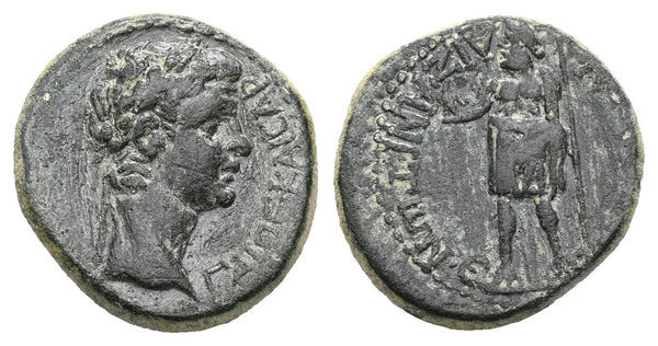 Ancient Roman coin of the Emperor Caligula 37-41 AD minted in Aezanis, Phrygia