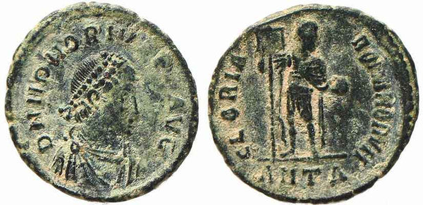 Roman coin of Honorius Ae2 - GLORIA ROMANORVM - Antioch