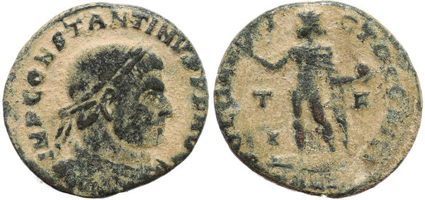 Ancient Roman coin of Constantine I - SOLI INVICTO COMITI