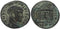 Silvered Roman coin of Maxentius - Follis - CONSERV VRB SVAE - Rome