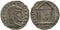 Silvered Ancient Roman coin of Maxentius - CONSERV VRB SVAE - Rome