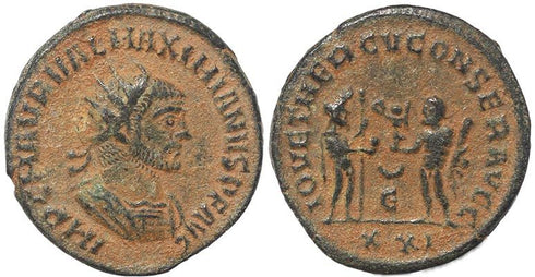 Roman coin of Maximianus - IOV ET HERCV CONSER AVGG - Antioch.