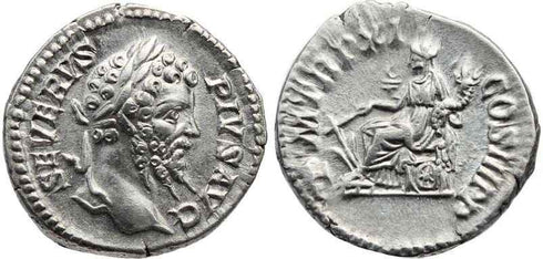 Septimius Severus 193-211 AD AR Denarius - PM TR P XI COS III PP
