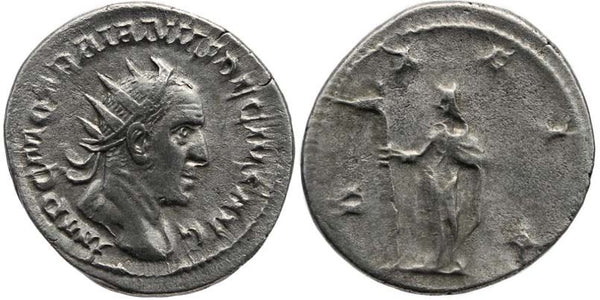Roman silver coin of Trajan Decius Antoninianus - DACIA