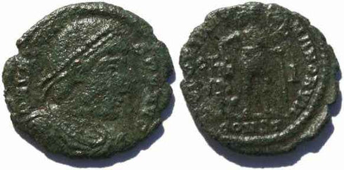 Valens 19mm 2.4 grams Arelate Mint 336-337AD Christogram
