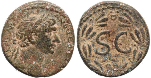 Ancient Roman coin of of the Emperor Trajan minted in Antioch
