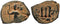 Byzantine coin of Constans II 641-668 AD Ae follis
