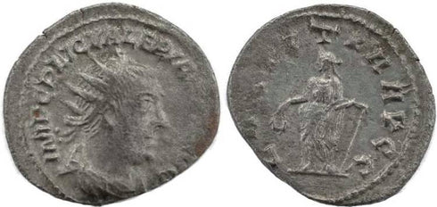 Valerian I silvered antoninianus - LAETITIA AVGG