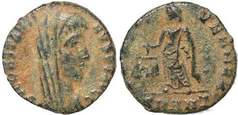 Scarce Roman coin of Constantine I struck by Constantius II - IVST VEN MEM - Antioch