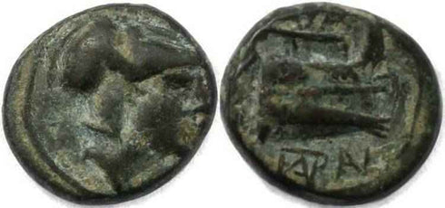 Ancient Macedonian King Demetrios Poliorketes 306-283 BC with Athena