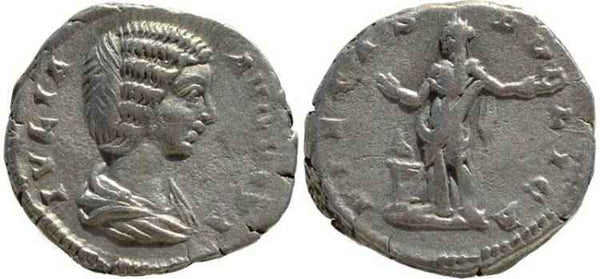 Julia Domna AR silver denarius - PIETAS PVBLICA