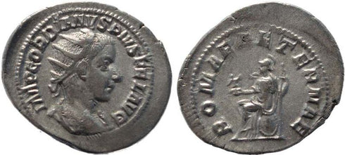 Ancient Roman silver coin of Gordian III 238-244AD - ROMAE AETERNAE