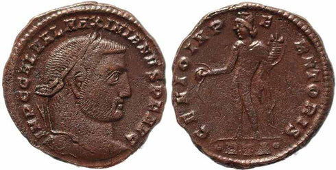 Roman coin of Galerius Ae follis - GENIO IMPERATORIS - Heraclea