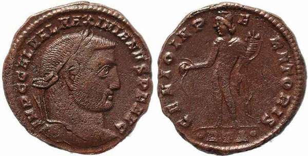 Roman coin of Galerius Ae follis - GENIO IMPERATORIS - Heraclea