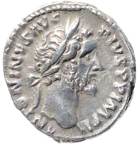Roman coin of Antoninus Pius AR silver denarius - TR POT XX COS IIII