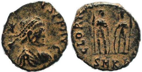 Roman coin of Honorius - GLORIA ROMANORVM - Cyzicus
