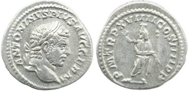 Roman Empire - Caracalla 211–217AD AR denarius.