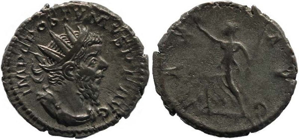 Postumus silvered antoninianus - PAX AVG
