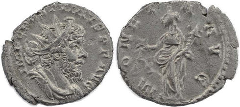 Postumus silvered antoninianus - MONETA AVG
