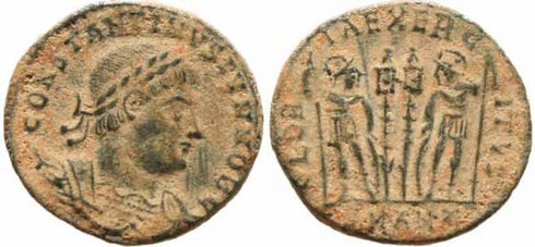 Roman coin of Constantine II 337-340AD Antioch mint