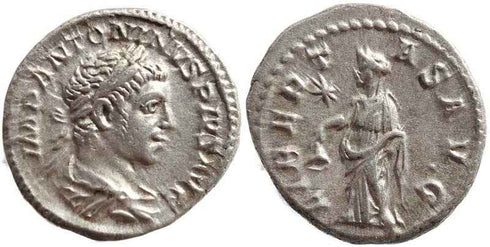Beautiful silver denarius of Elagabalus - LIBERTAS AVG - Rome mint: 220-221 AD