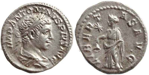 Beautiful silver denarius of Elagabalus - LIBERTAS AVG - Rome mint: 220-221 AD