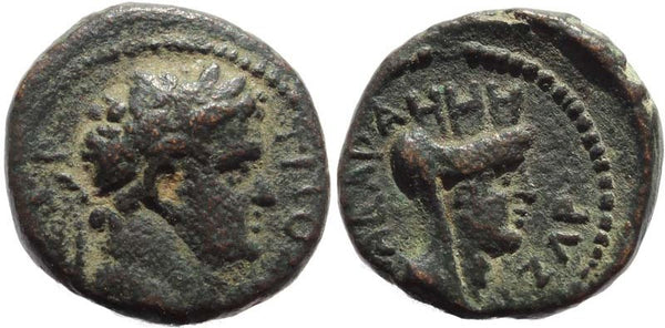 Titus as Caesar AE17 of Gadara, Decapolis. Year 137 = 73/4 AD.