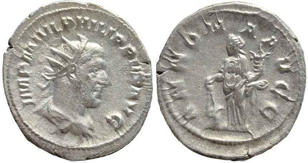 Philip I AR silver antoninianus - ANNONA AVGG