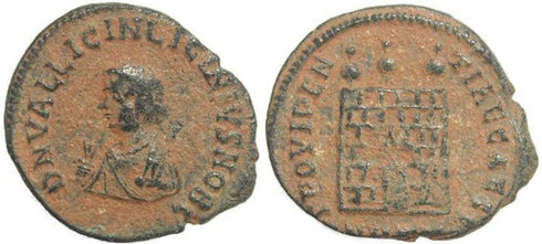 Roman coin of Licinius II - PROVIDENTIAE CAESS