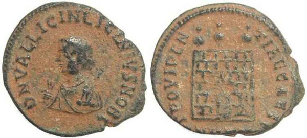 Roman coin of Licinius II - PROVIDENTIAE CAESS