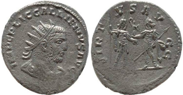 Gallienus silver antoninianus - VIRTVS AVGG