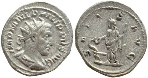 Roman coin of Philip I AR silver antoninianus - SALVS AVG