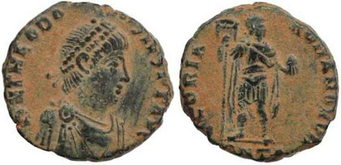 Theodosius I AE2 392-395 AD - GLORIA ROMANORVM - Antioch